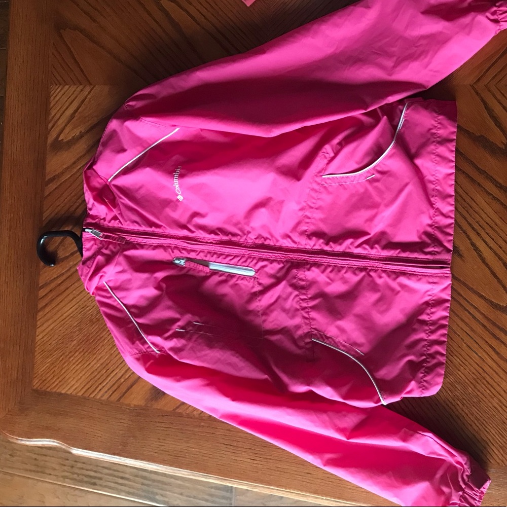 Columbia Pink Raincoat with Hood